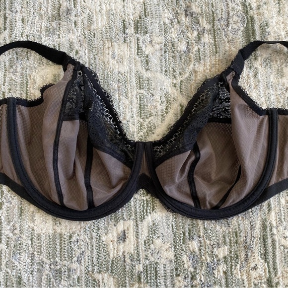 NEW Elomi Charley Stretch Lace Plunge Bra in Black EL4382 Women’s Size 42I - Picture 10 of 11